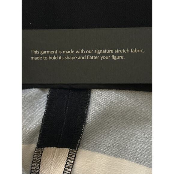 Banana Republic Midi Skirt Black & Cream Size 0 Sloan Pencil A-Line Stretch NWT - Picture 4 of 6